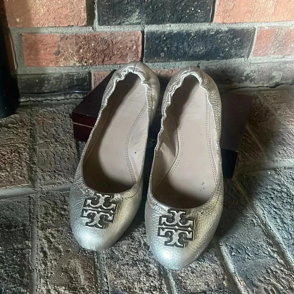 Gold Tory Burch Melinda Ballet 9.5